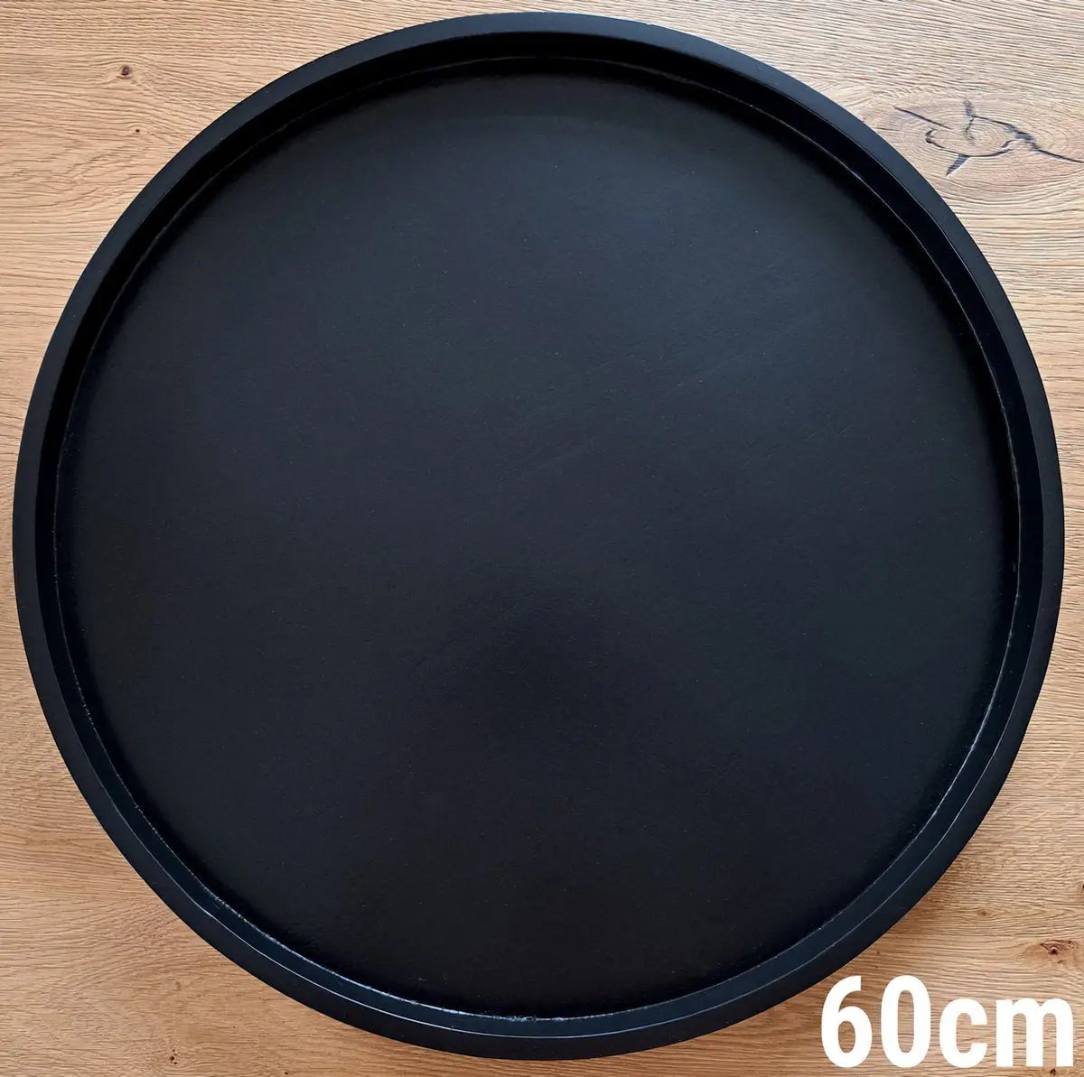 Groot Rond Dienblad Zwart (60 cm) - XXL Houten Plateau | King Mungo King Mungo