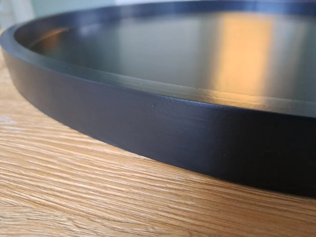 Groot Rond Dienblad Zwart (60 cm) - XXL Houten Plateau | King Mungo King Mungo