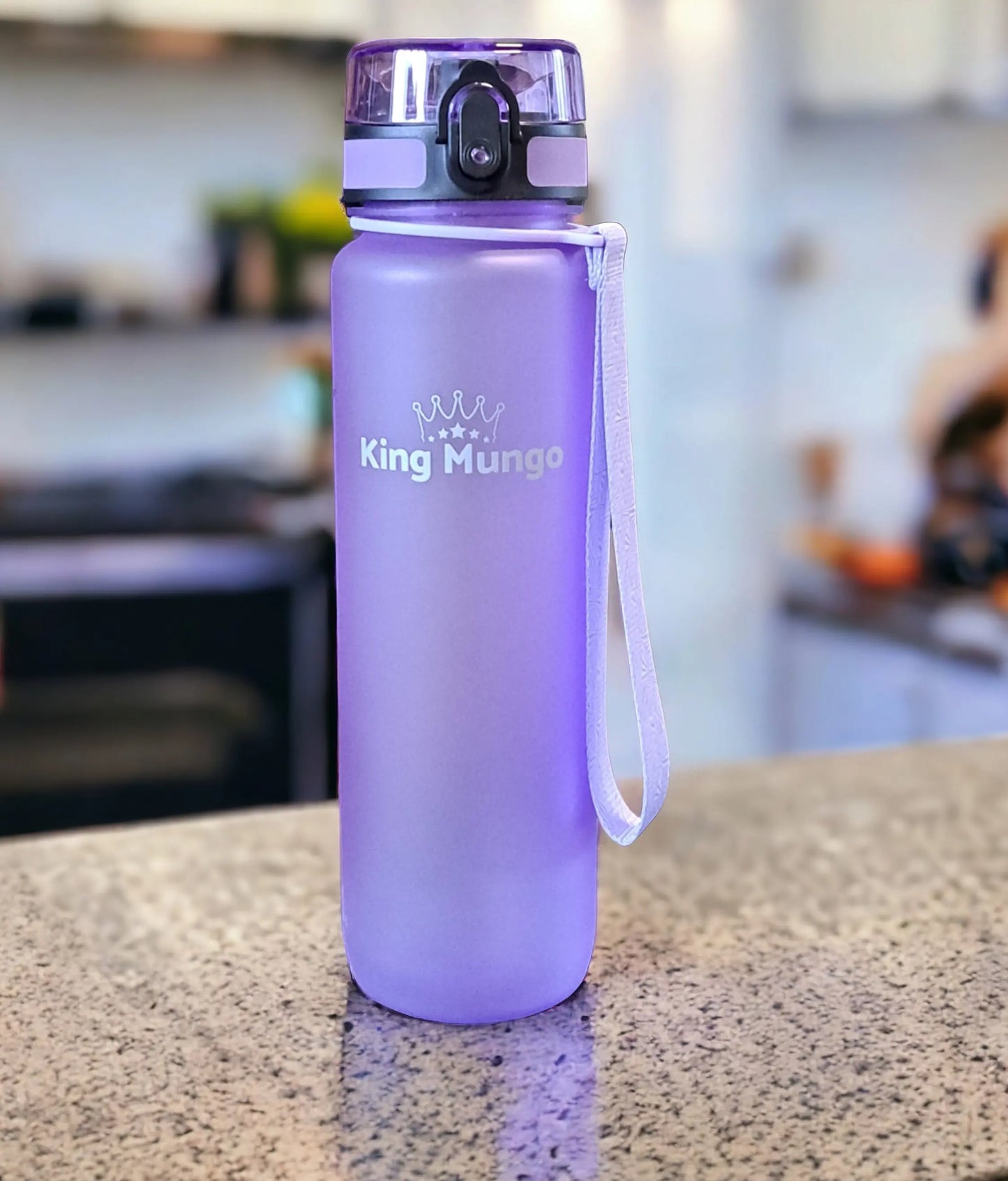 Drinkfles 1 Liter Lila Paars - 100% lekvrij en BPA-vrij - 1 liter waterfles King Mungo