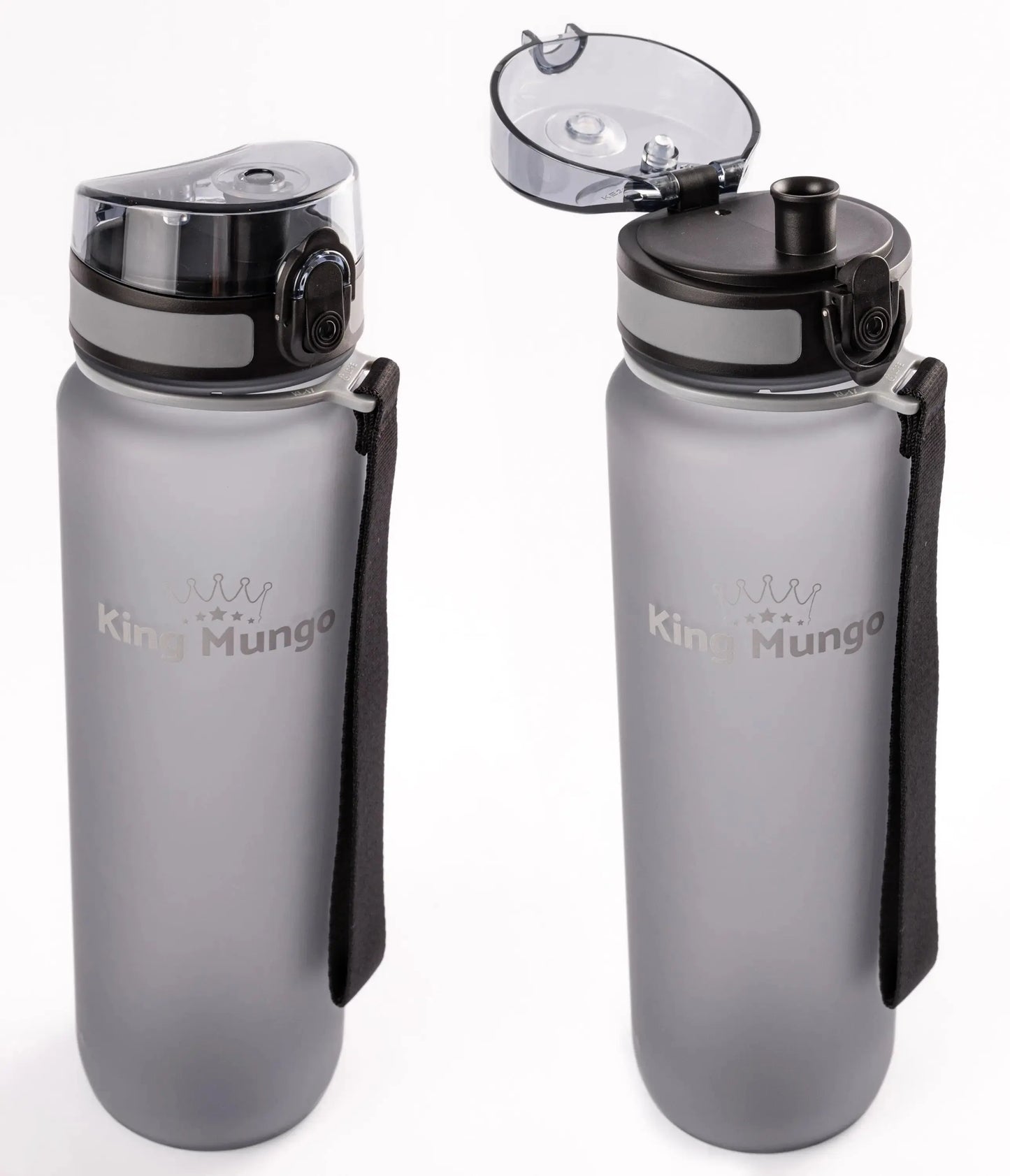Drinkfles 1 Liter Grijs - Lekvrij - BPA-vrij King Mungo