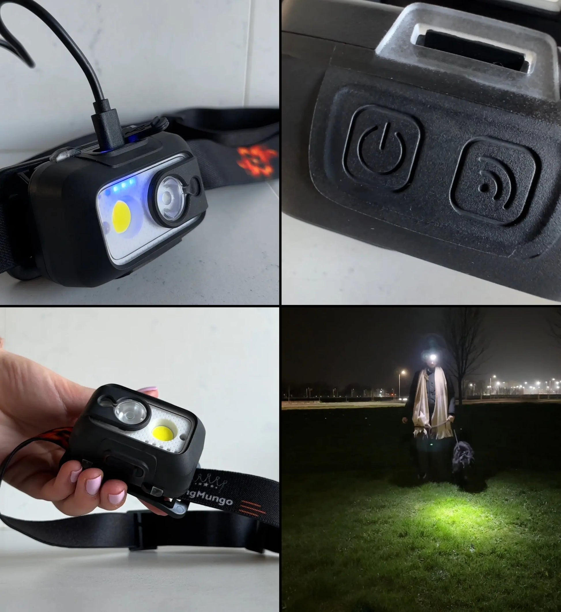 KMHL55 Krachtige 800 Lumen Oplaadbare LED Hoofdlamp King Mungo