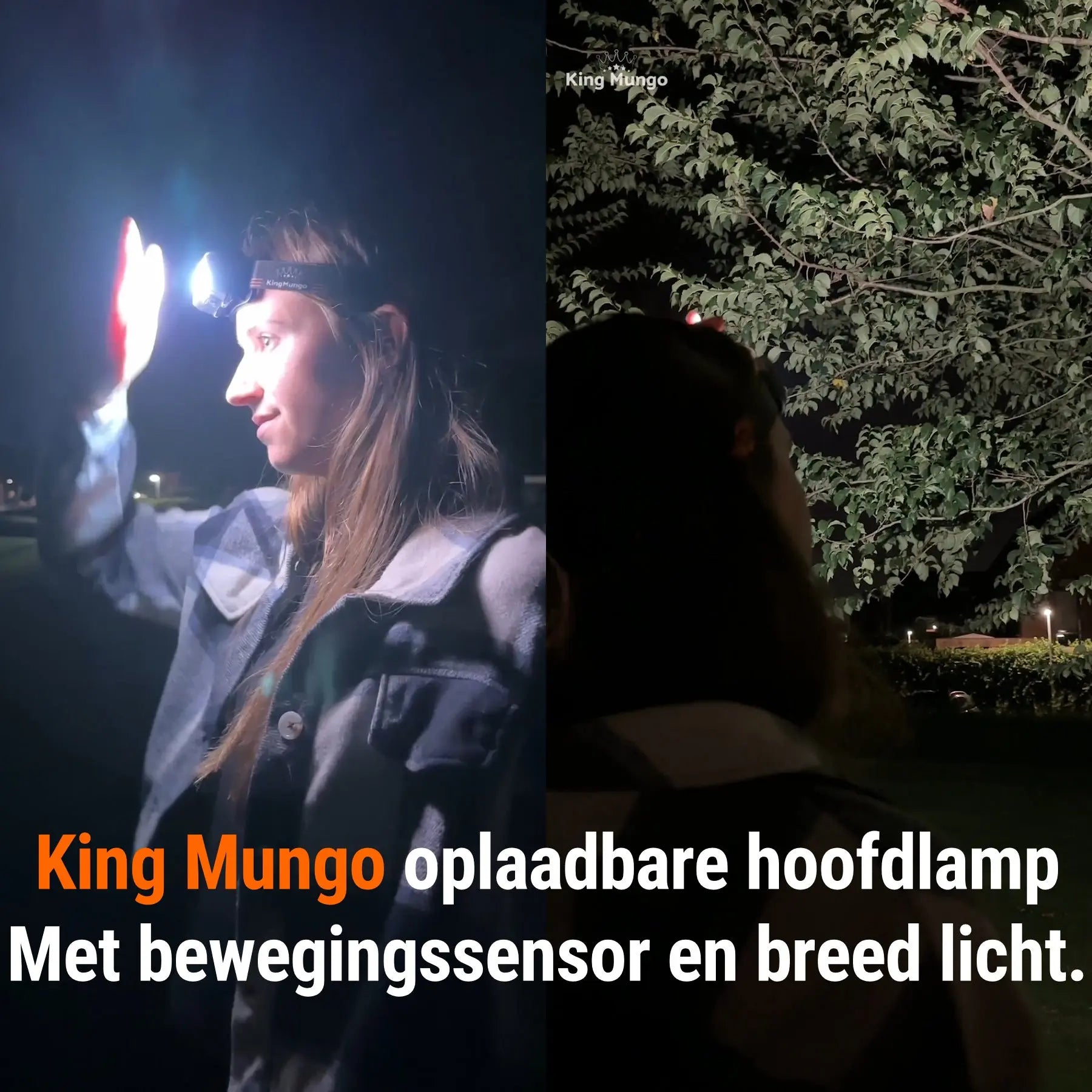 KMHL55 Krachtige 800 Lumen Oplaadbare LED Hoofdlamp King Mungo