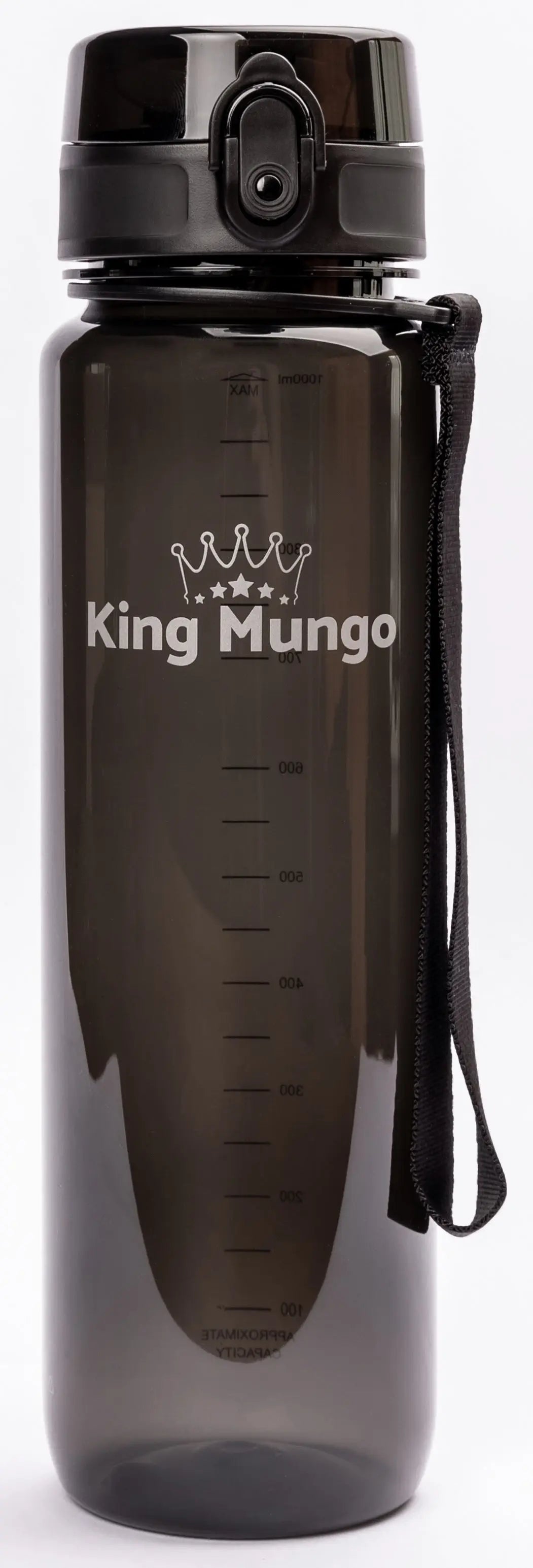 Drinkfles 1 Liter Zwart King Mungo