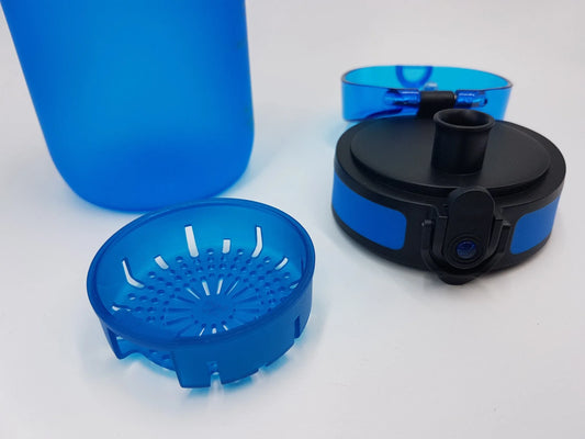 Drinkfles 1 Liter Mat Blauw - Lekvrij & BPA - vrij - King Mungo