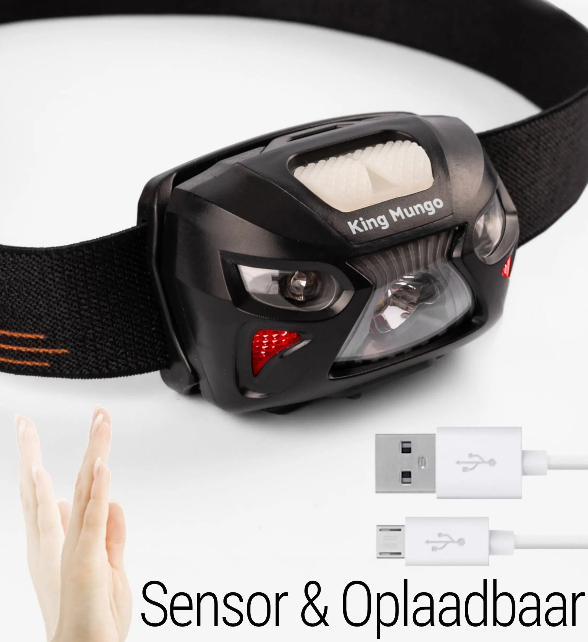 Hoofdlamp LED Oplaadbaar - 1200mAh King Mungo