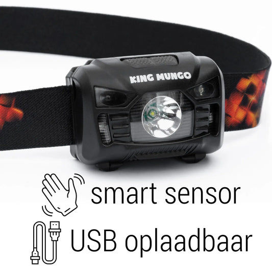 Hoofdlamp LED Oplaadbaar 1200 mAh King Mungo