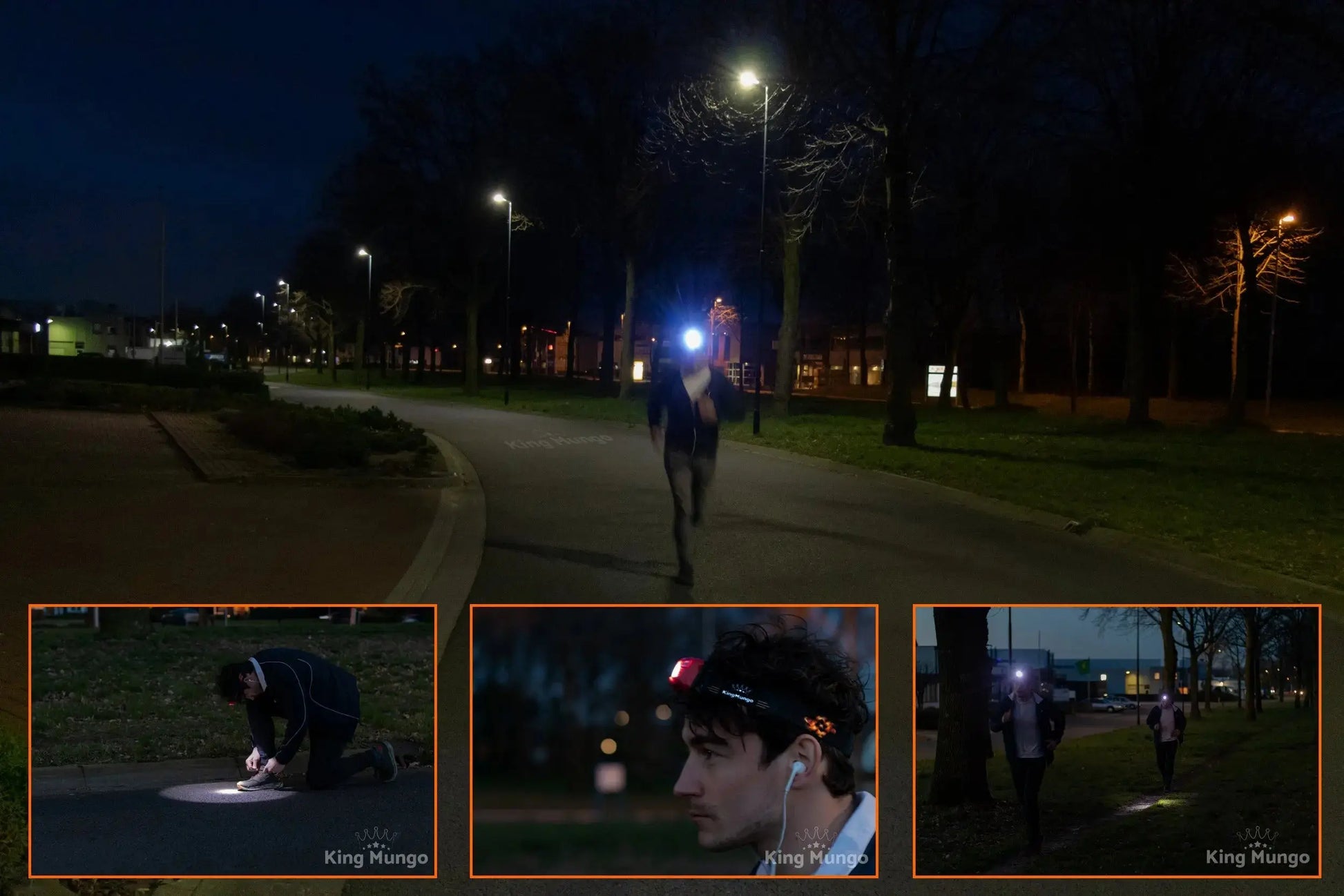 Hoofdlamp LED Oplaadbaar 1200 mAh King Mungo