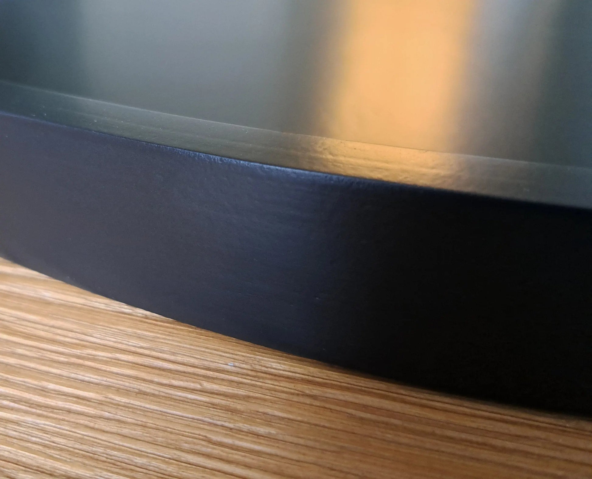 Dienblad Hout 50cm Rond – Groot & Zwart Decoratief Plateau - King Mungo King Mungo