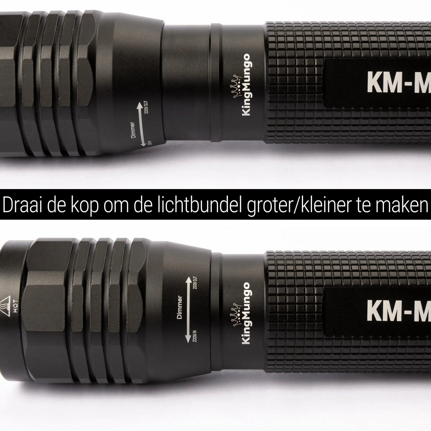 Led Zaklamp - 2000 Lumen - incl batterijen King Mungo