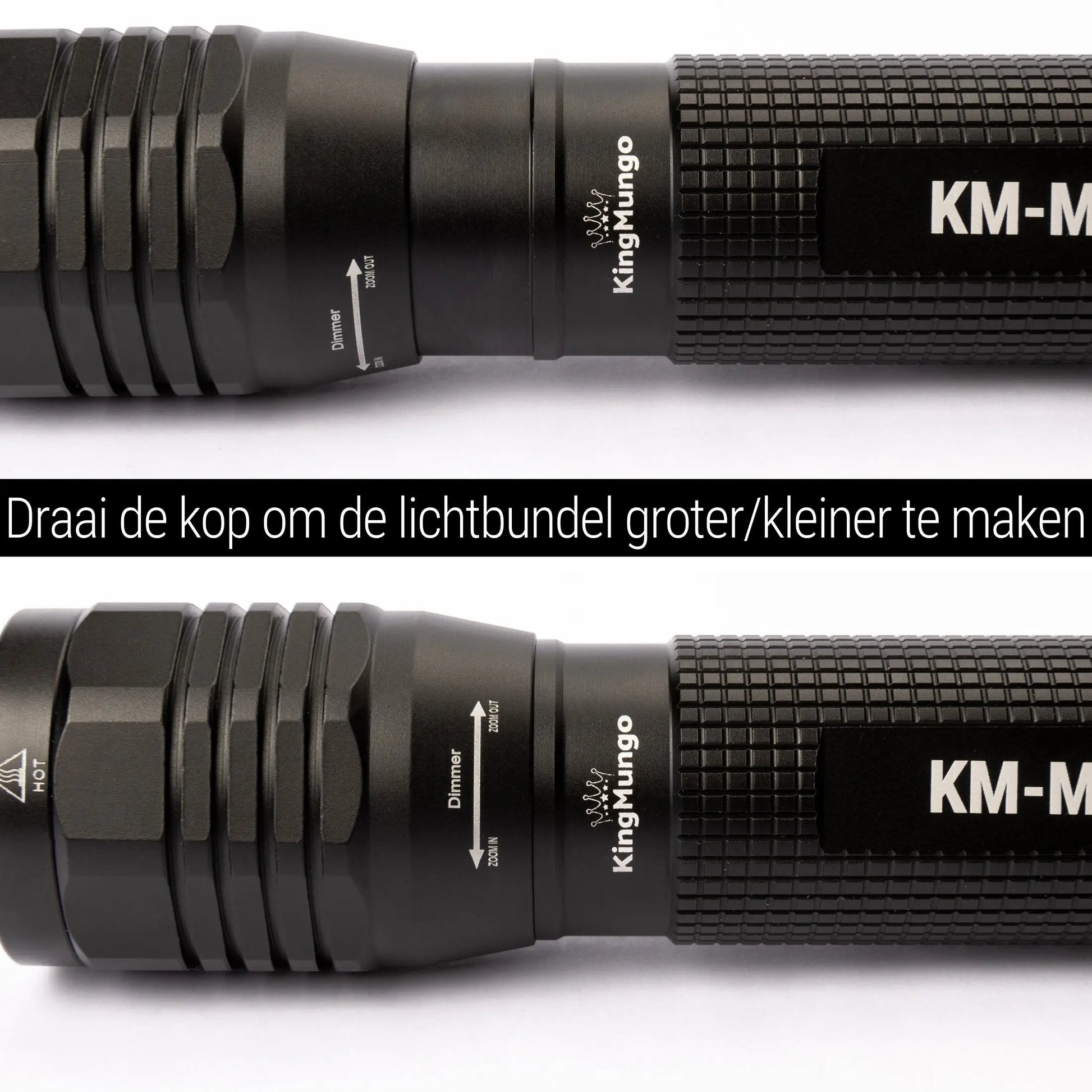 Led Zaklamp - 2000 Lumen - incl batterijen King Mungo