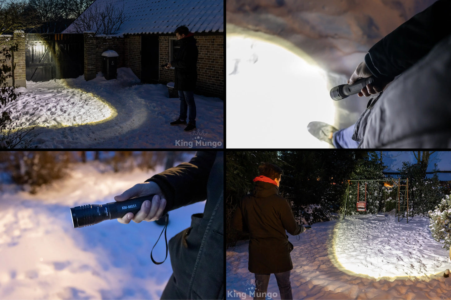 Led Zaklamp - 2000 Lumen - incl batterijen King Mungo