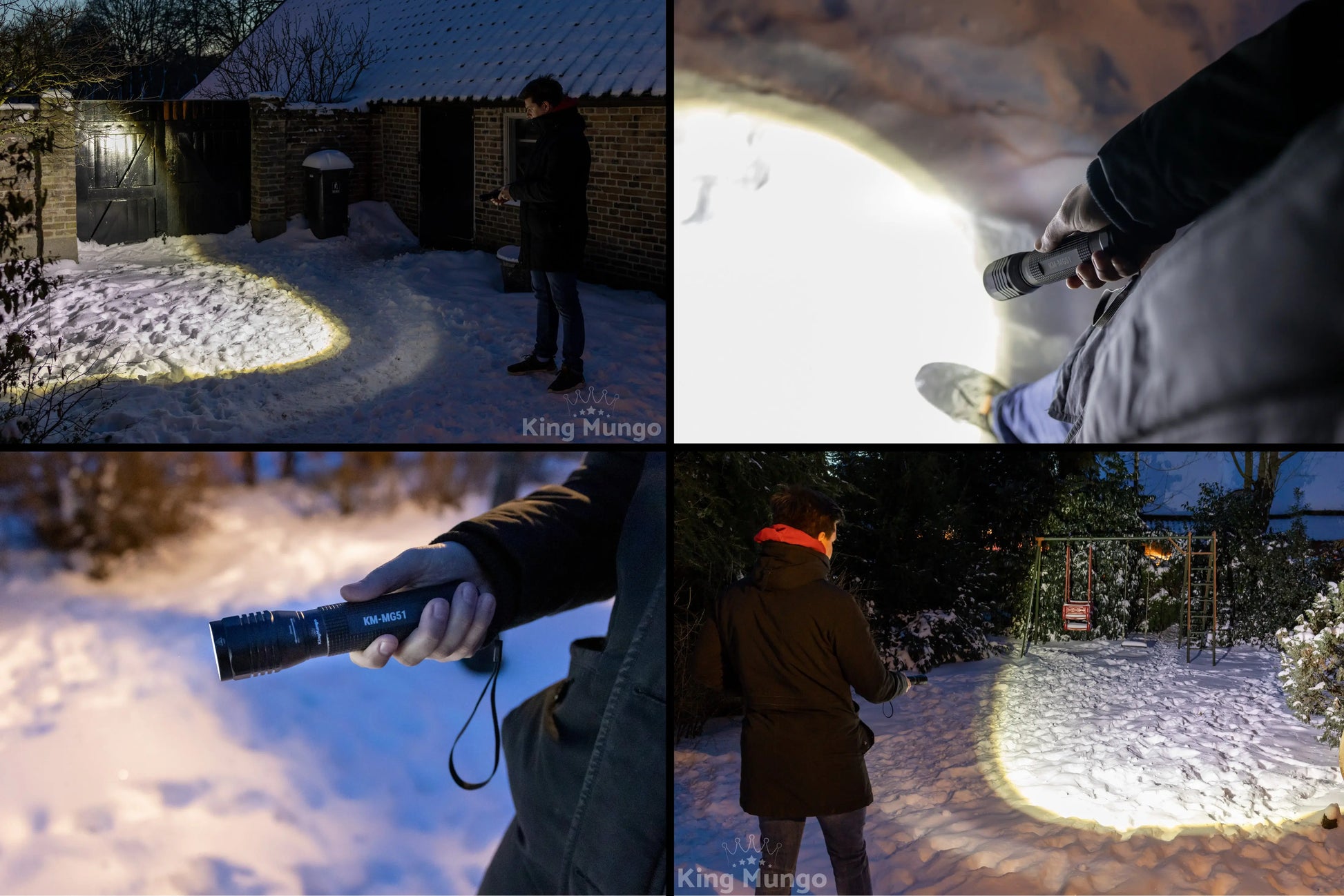 Led Zaklamp - 2000 Lumen - incl batterijen King Mungo