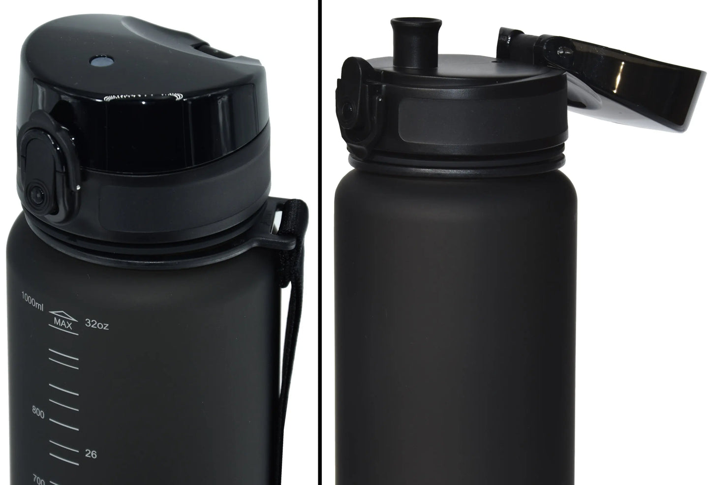 Drinkfles 1 Liter Zwart King Mungo