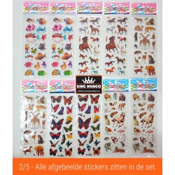Stickers 40 Vellen Dieren | 750 Stuks Voor Kinderen | 3D Foam Paarden Katten Vlinders | KMST009
