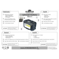 Hoofdlamp LED breedstraler | incl. batterijen | zwart | KMHL013