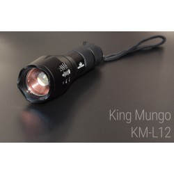 Militaire Zaklamp LED | 1000 lumen | 18650 Oplaadbaar | Oplader | Fietshouder | King Mungo KM-L12