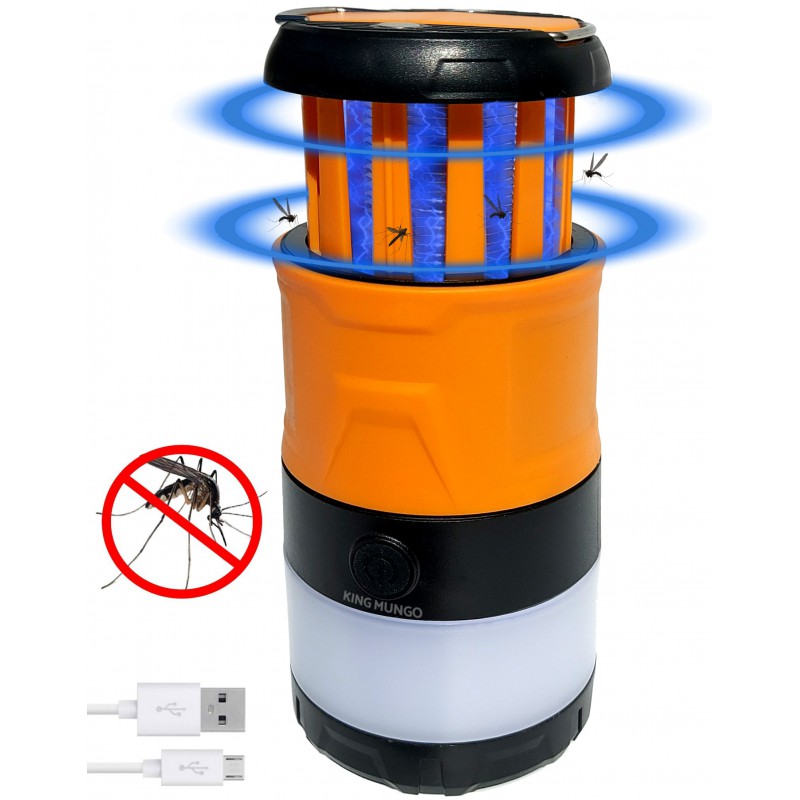 vlees bijtend microscopisch Anti Muggenlamp LED Camping Lamp | 3in1 Thuis Muggenvanger Zaklamp  Muggenlamp voor binnen Oplaadbaar | Oranje