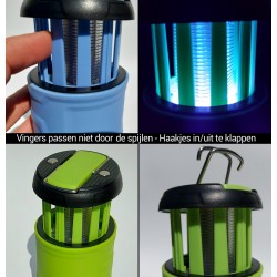 Anti Muggenlamp LED Camping Lamp | 3in1 Thuis Muggenvanger Zaklamp Muggenlamp voor binnen Oplaadbaar | Groen