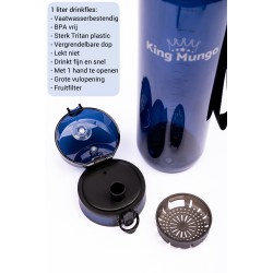 1 Liter Drinkfles - Vaatwasserbestendig Donkerblauw