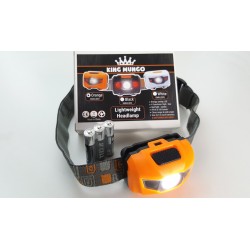 Hoofdlamp LED set van 2 stuks - Zwart en Oranje - 2 hoofdlampen inclusief batterijen - 160 lumen