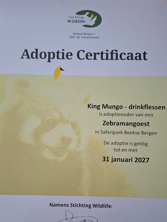 Adoptie Beekse Bergen King Mungo zebramangoest