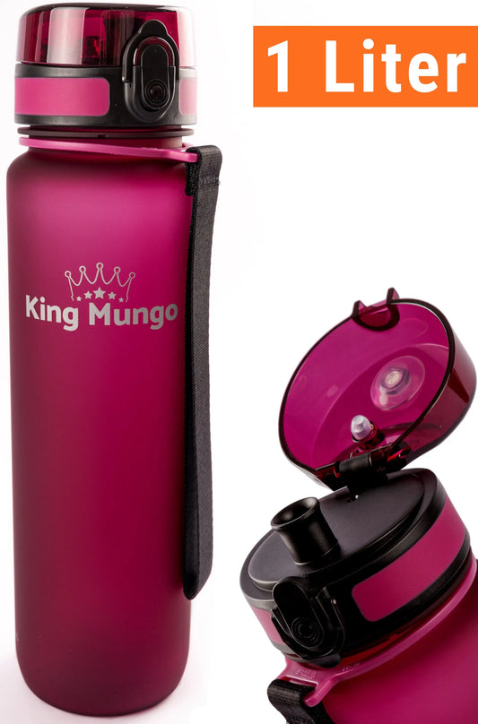 Drinkfles 1 Liter PaarsRood King Mungo