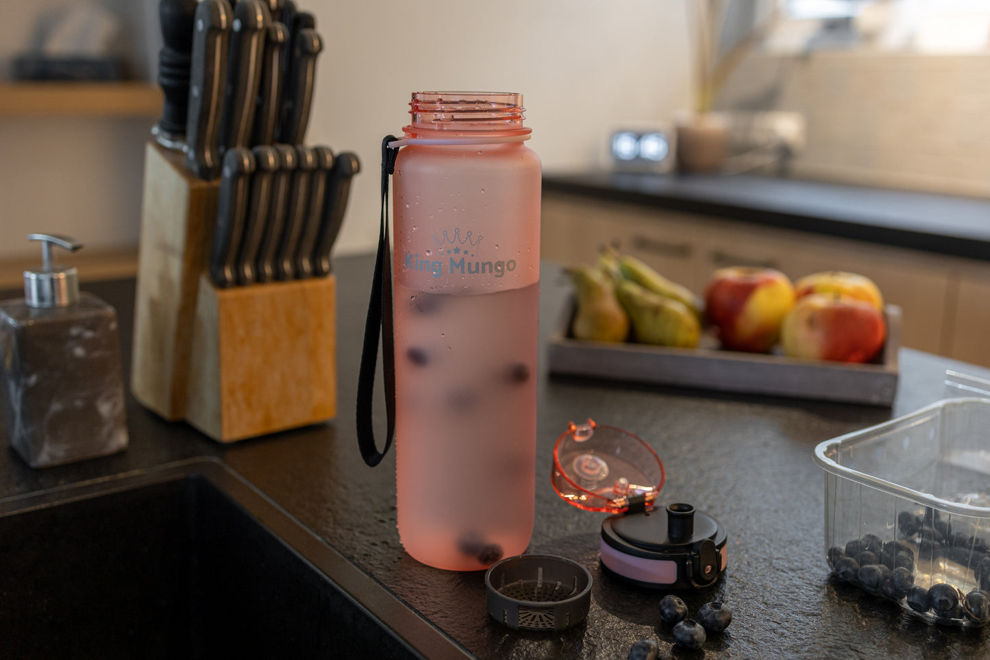 Drinkfles 1 Liter Lichtroze