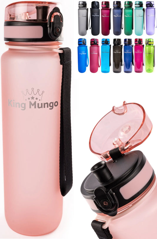 Drinkfles 1 Liter Lichtroze King Mungo