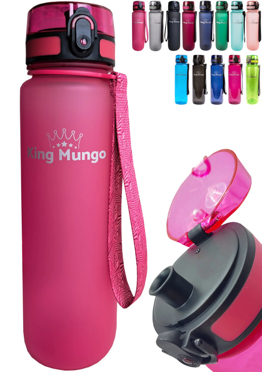 Drinkfles 1 Liter Roze King Mungo