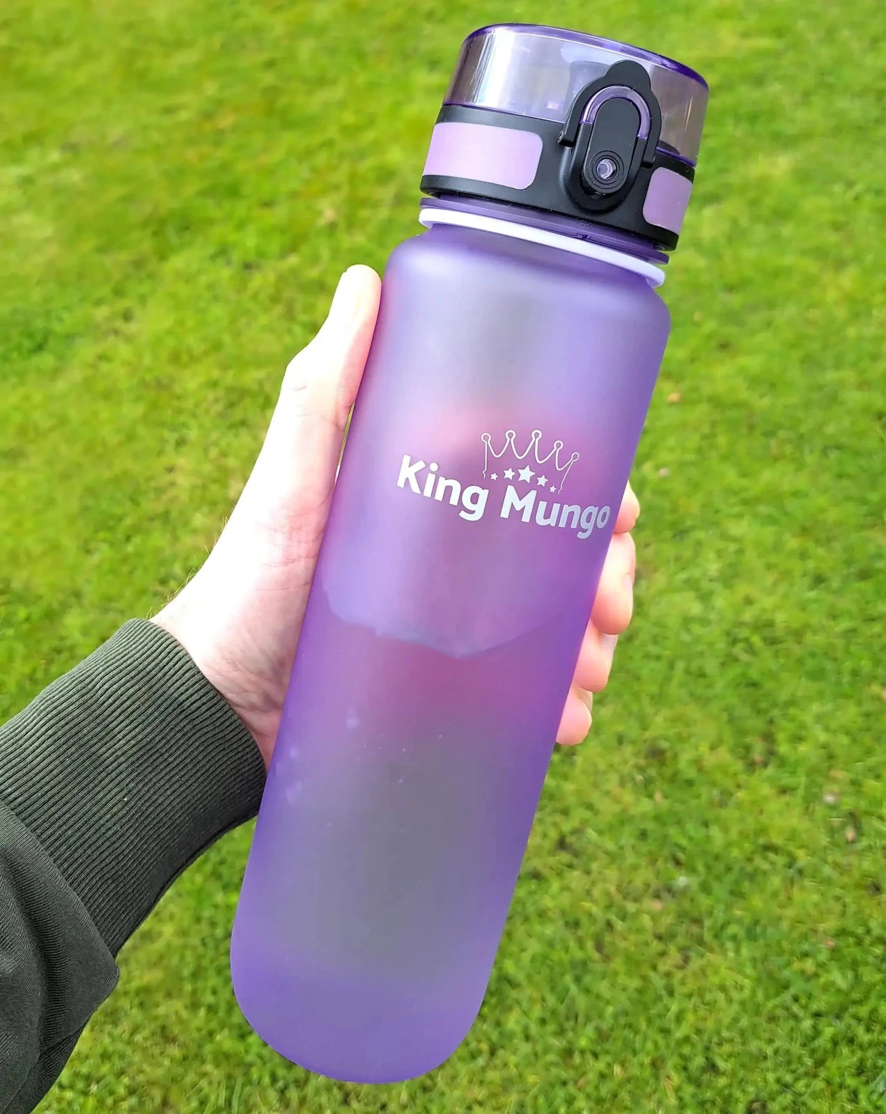 Drinkfles 1 Liter - Lekvrije Drinkbus - Tritan Lila - 100% lekvrij en BPA - vrij - King Mungo