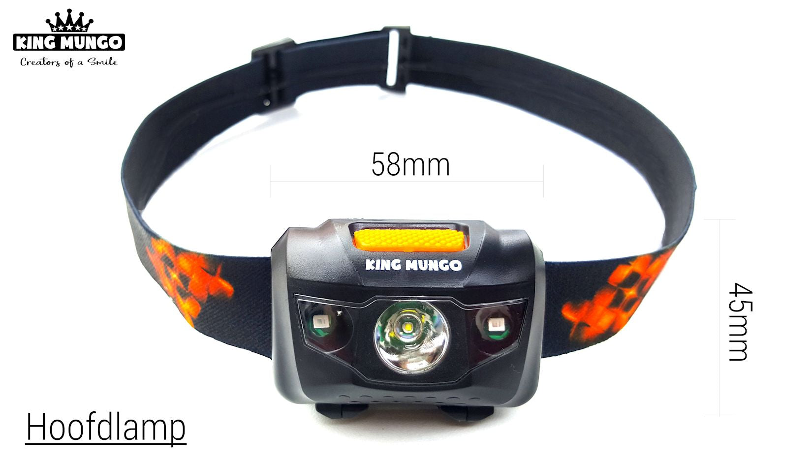 King Mungo KMHL003 LED Hoofdlamp - Op Batterijen (AAA) - Rood & Wit Licht - Zwart King Mungo