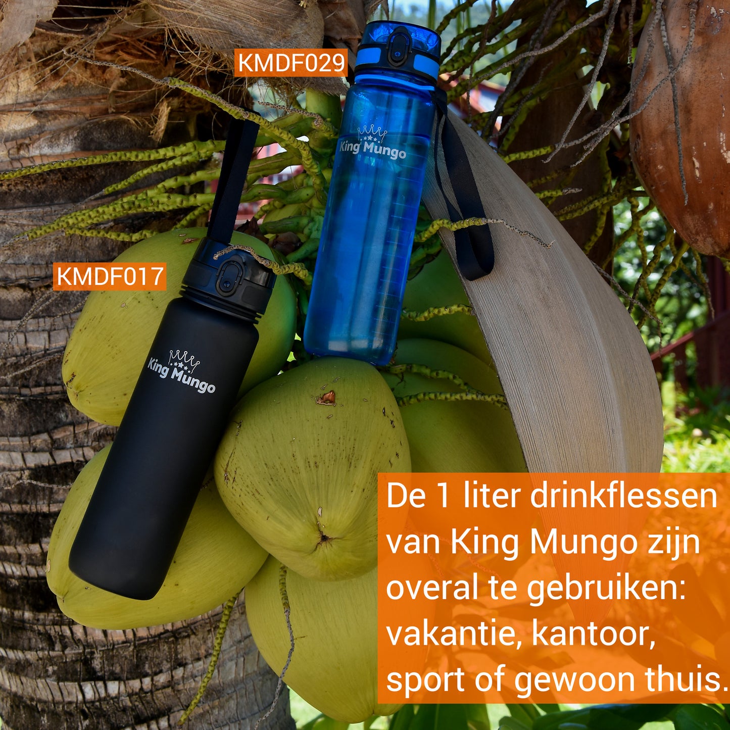 Drinkfles 1 Liter Donkerblauw