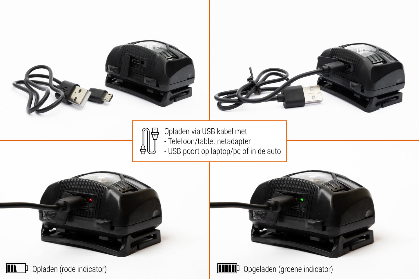 Hoofdlamp LED Oplaadbaar 1200 mAh