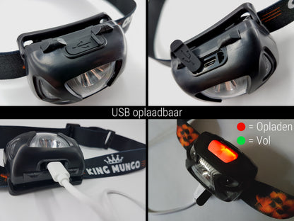 Hoofdlamp LED Oplaadbaar - 1200mAh