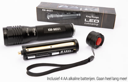 Led Zaklamp - 2000 Lumen - incl batterijen
