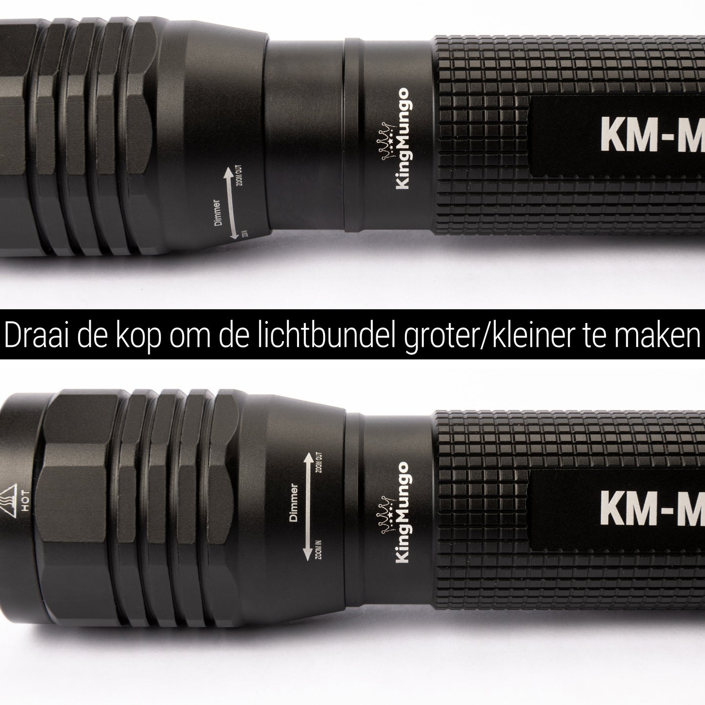 Led Zaklamp - 2000 Lumen - incl batterijen