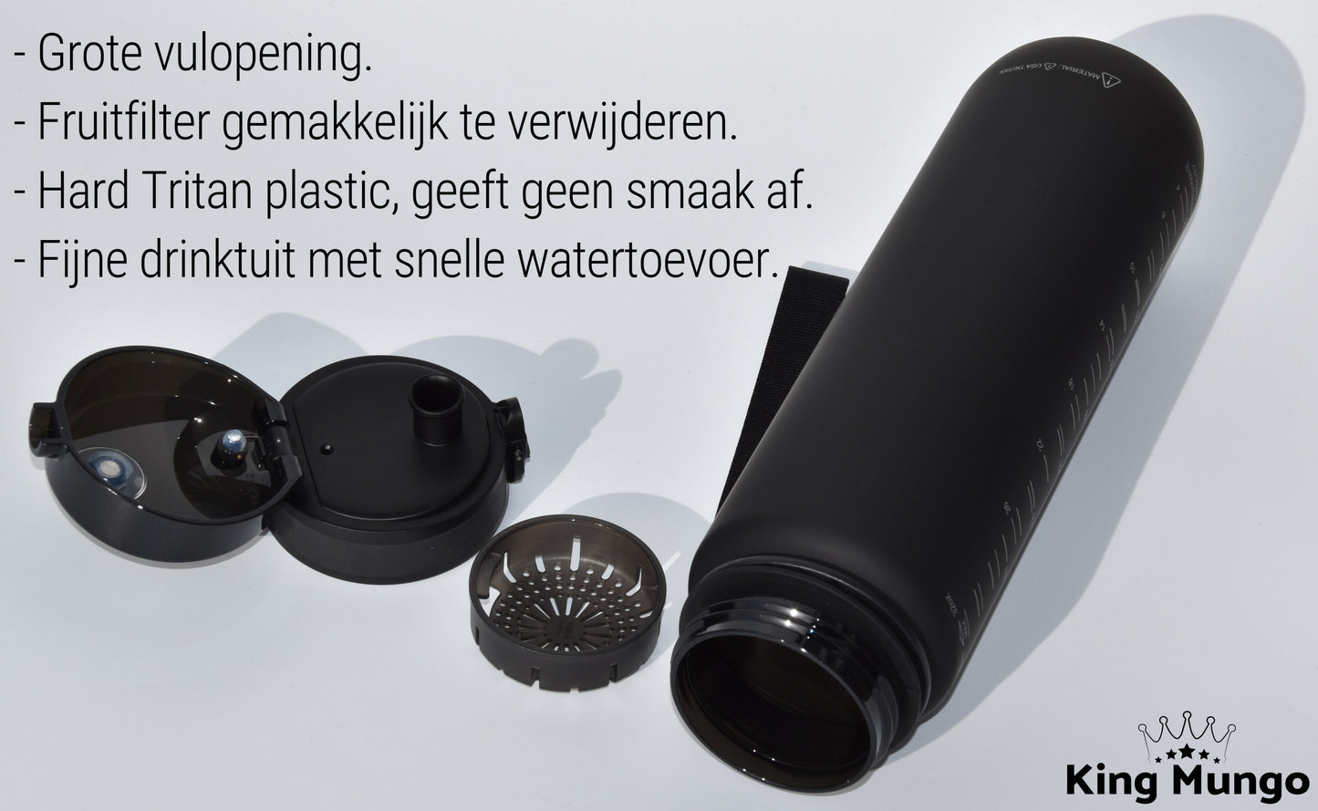 Drinkfles 1 Liter Zwart